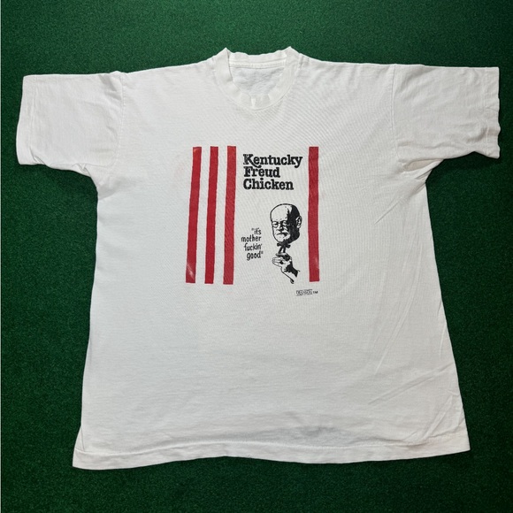 90s Kentucky Freud Chicken vintage t-shirt rare hilarious parody tee comedy psyc